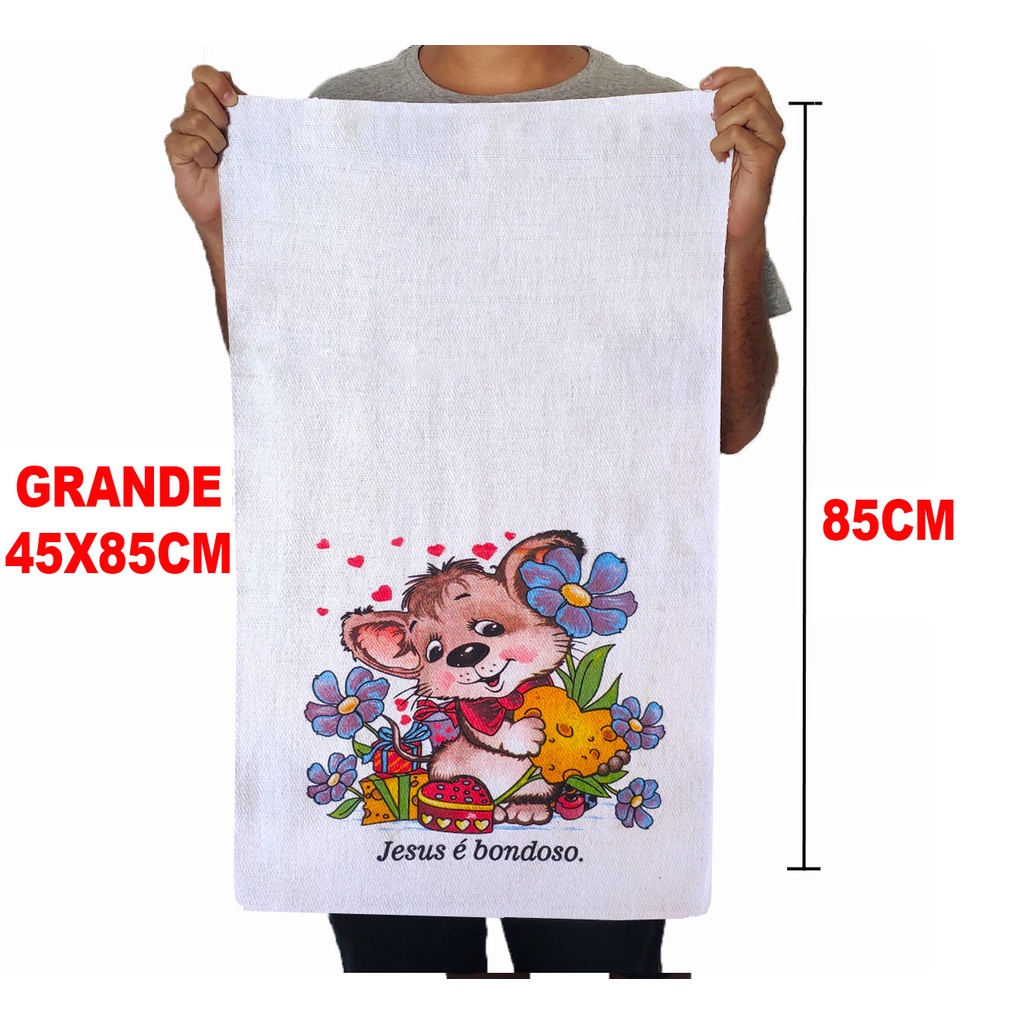 Kit 10 Pano De Prato Gigante 45x85 De Cozinha Estampado Algodão