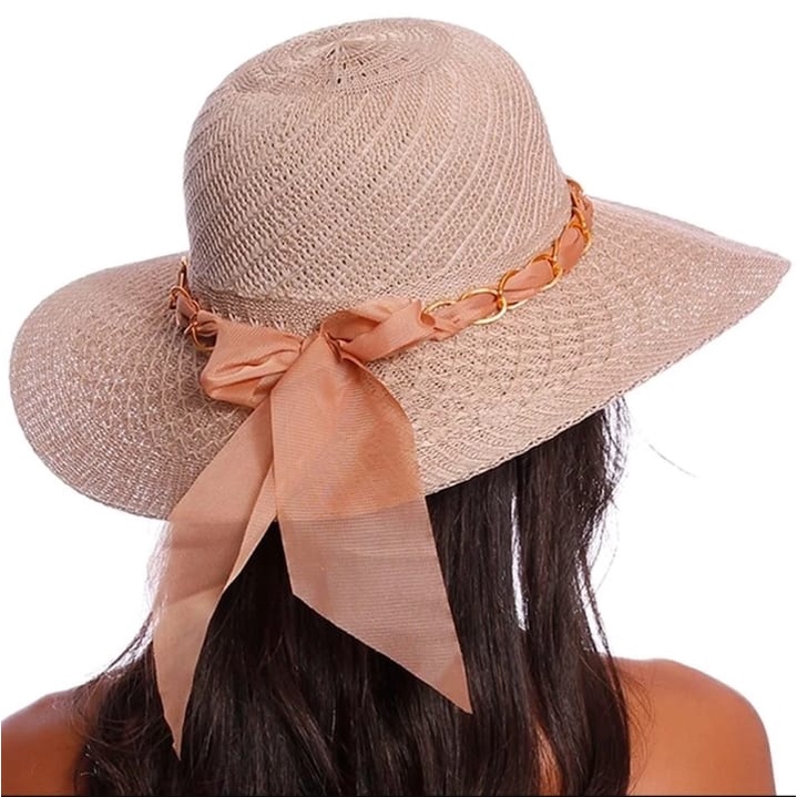 Chapéu Feminino de Praia Super Elegante Aba Grande na Promoção