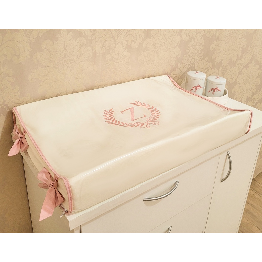 Trocador Plastificado Anatômico Personalizado Com Amarras Branco - Oferta - Americano - Atenas