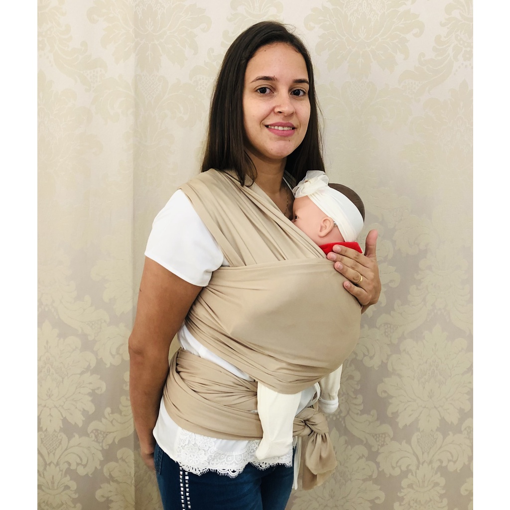 Sling Bebe Canguru Mamãe Passeio Unissex Varias Cores Pano Para Carregar