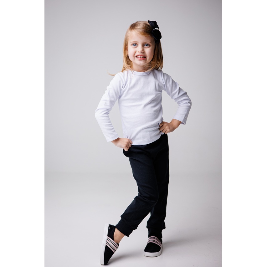 Calça de Ribana Unissex Para Meninas e Meninos 4 ao 12