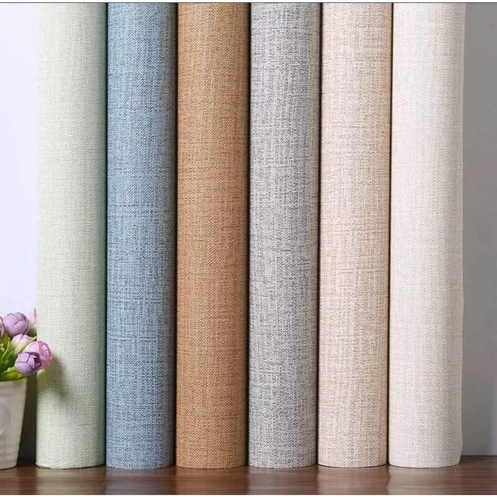 Papel Adesivo de Parede 10 metros x 45 cm 3D Linho Decoração