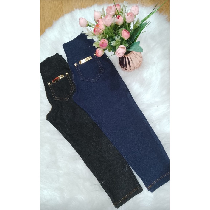 Calça Jeans Fake  Lycra Infantil e Juvenil 2 ao 12