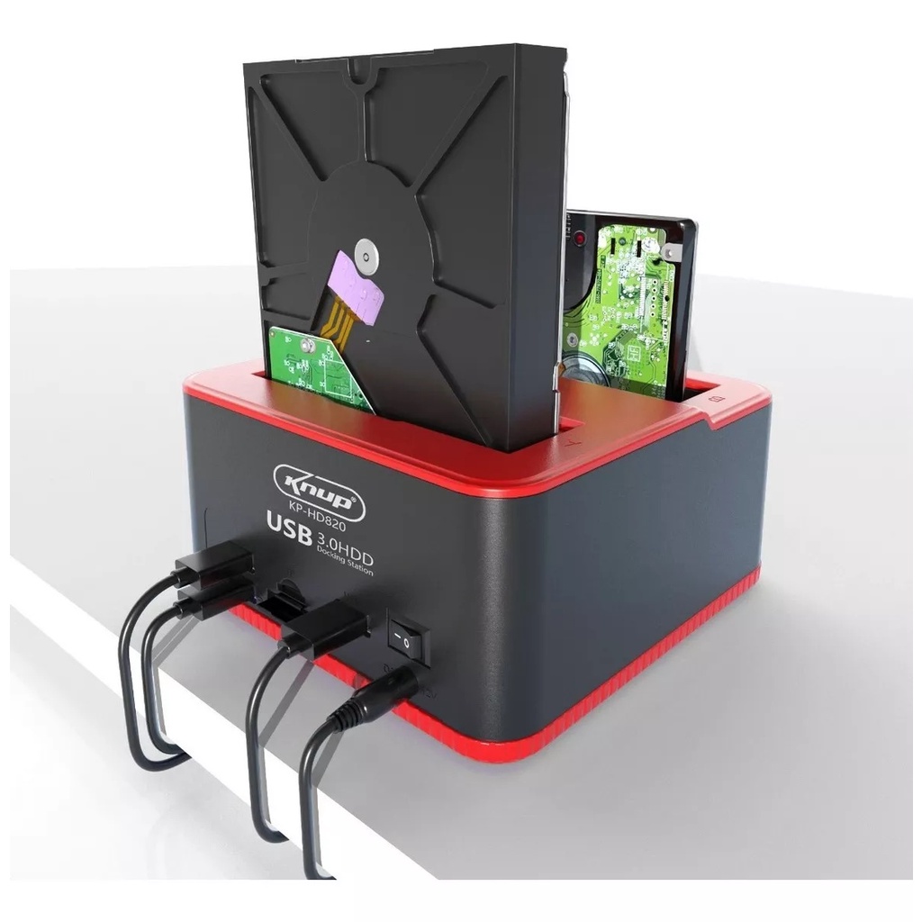 Dock Station P/ 2 Hd Usb 3.0 Sata 2,5'' E 3,5' E-sata Knup