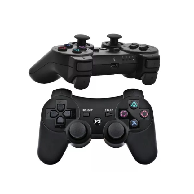 Kit 2 Uni Controle Manete Joystick Ps3 Playstation 3 Wireless Sem Fio