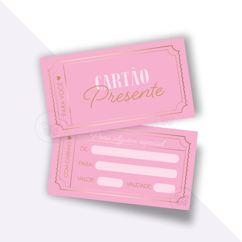 Envelope com Vale Presente, Cartão Vale de Agradecimento ao cliente pela compra, mimo, ticket encomendas