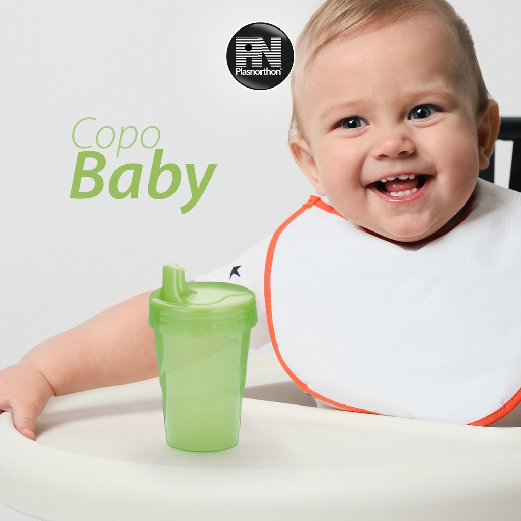 Copo Baby 300 ML Com Bico 7x10cm - Plasnorthon