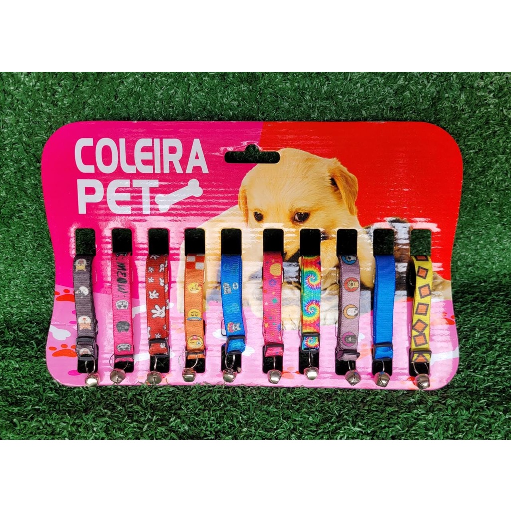Coleiras Pet para Gato e Cachorro Pequeno Porte , COM ou SEM a Cartela.