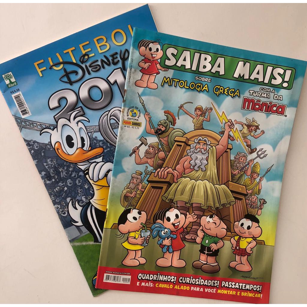 2 Gibis 1 Turma da Mônica SAIBA MAIS e outro Disney Pato Donald 2013