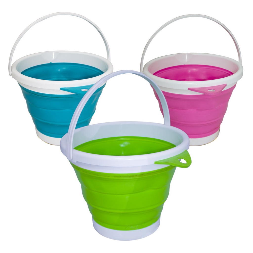 Balde Bacia De Silicone Retrátil 5 Litros Dobrável Sanfona