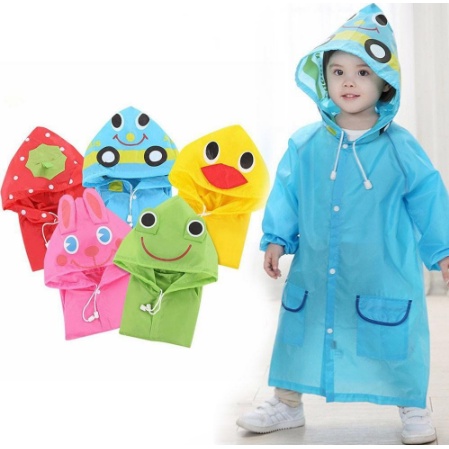 capa de chuva infantil com desenhos fofos [ com capuz; impermeável ] - H&N BAZAR -