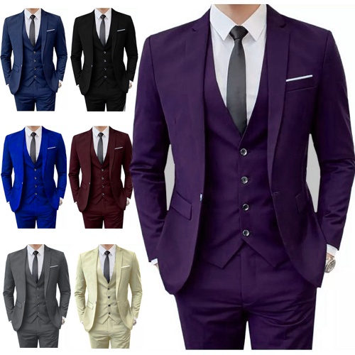 Terno Slim Masculino Roxo - Costura Reforçada