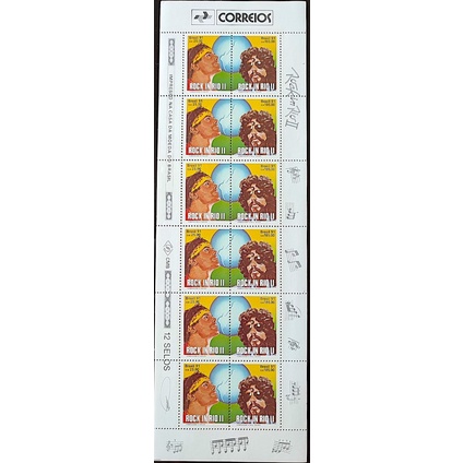Folha Compl Selo C-1719 Rock-in-Rio Cazuza Raul Seixas-1991