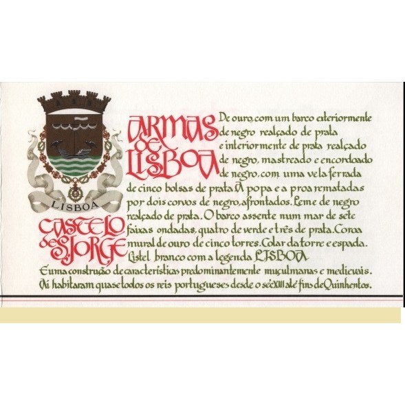 Caderneta Selos PORTUGAL 1986 - TEMÁTICA CASTELOS (São Jorge, Lisboa), Lot9