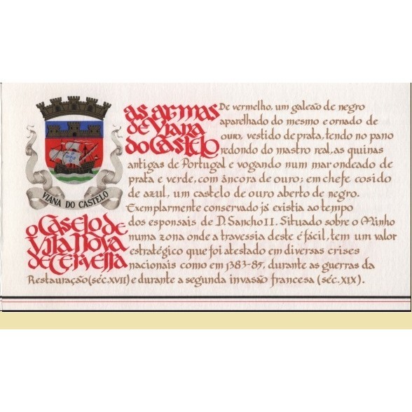 Caderneta Selos PORTUGAL 1986 - TEMÁTICA CASTELOS (Vila Nova de Cerveira, Viana do Castelo), Lot15