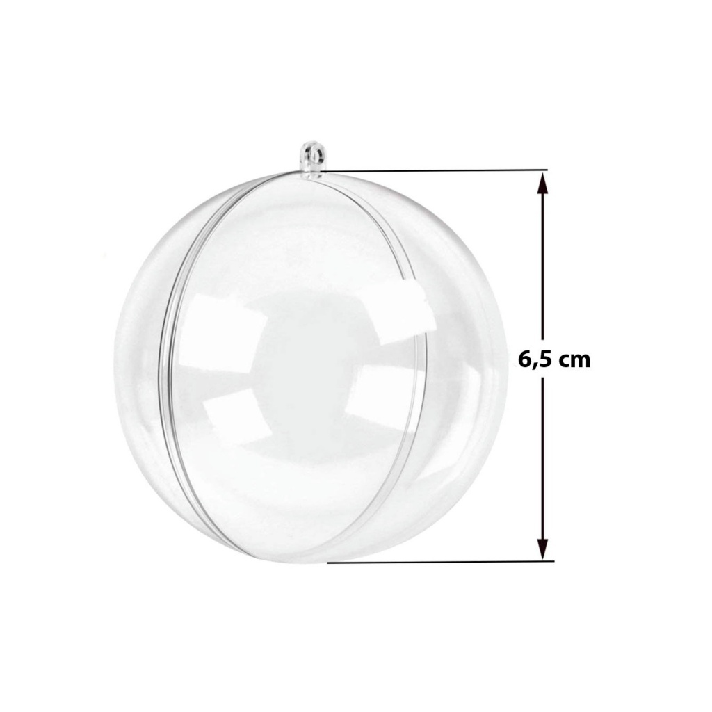 20 Esferas acrilica 6.5 cm -  Bolinha Acrílica kit enfeites arvore de natal Porta Foto Lembrancinhas