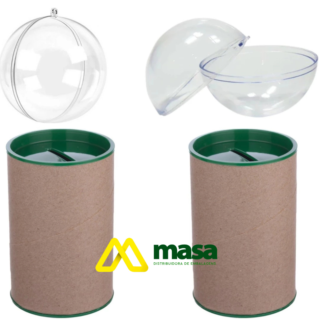 Kit 20 Cofrinho 10x6 e 20 Esfera Bola Acrilica 6,5cm- cofre para lembrancinha Festa Luxo Cofre Duplo