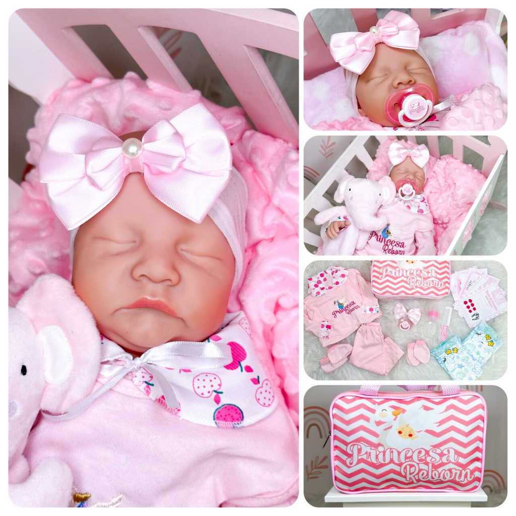 Bebê Reborn Boneca Silicone Realista + Itens Completa Promoção