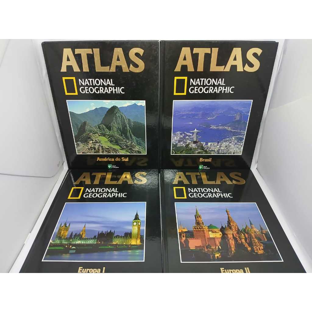 Coleção Atlas National Geographic América do Sul Brasil Europa Ásia América do Norte e Central