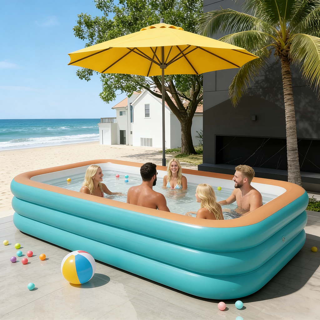 Piscina Inflável Retangular Recreativa Capacidade extra para adultos – versão grande.