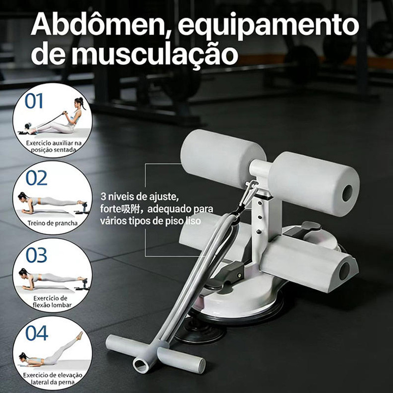 quipamento auxiliar para treino abdominal com ventosas Casa Máquina De Ondulação abdominal Dispositivo V2/CINZA