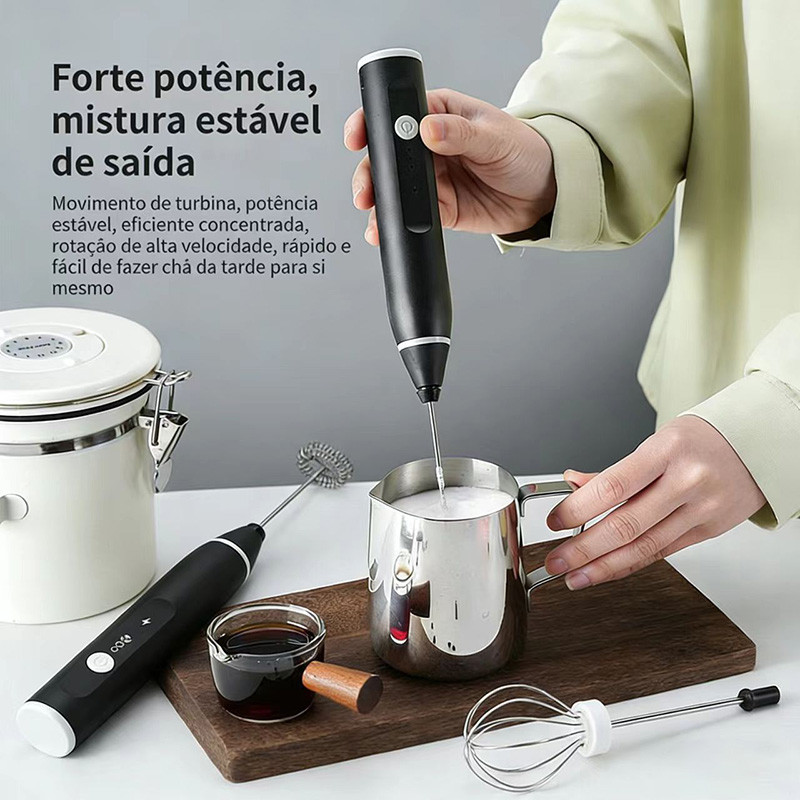 Misturador Batedor Mixer Elétrico Para Claras de Ovos Leite Café Utensílios de Cozinha USB M2
