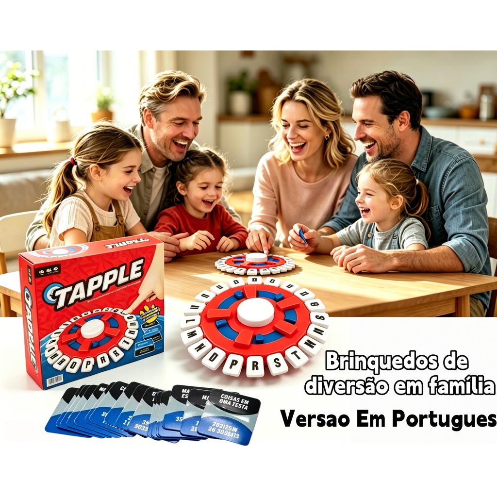 [Versão Em Portuguesa] Jogo De Alfabeto Louco Infantil Usopoly Tapple Word Board Game Pacote Rápido