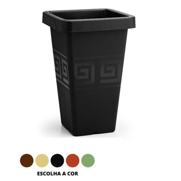 Kit 4 Vasos Quadrados Em Coluna Resistentes 29,5L Jardim Plantas Flores