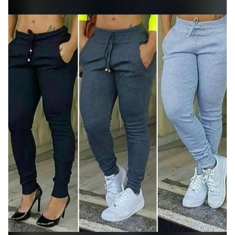 CALÇA JOGGER RIBANA/ CALÇA LEGGING/ CALCA COM PUNHO