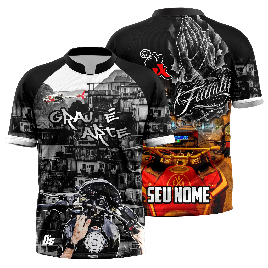 Camisa Grau é Arte Personalizada com Seu Nome