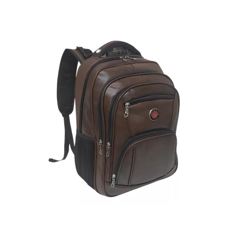 Mochila Masculina Escolar Faculdade Executiva de Couro Sintetico Reforçada REF910