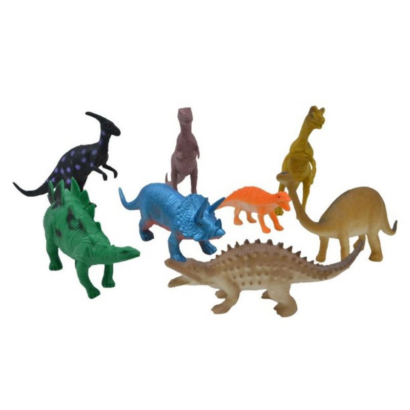 Kit 8 dinossauros emborrachados - brinquedo infantil