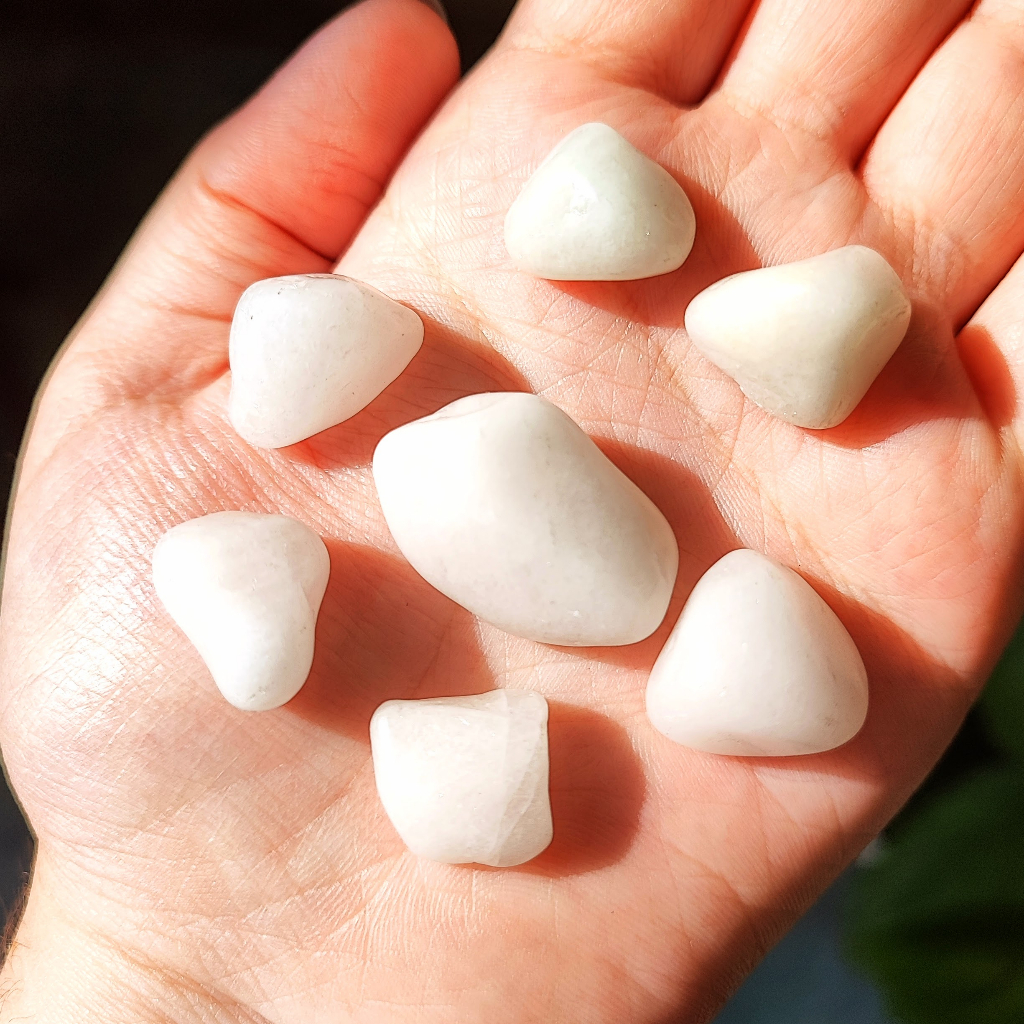 7un Quartzo Branco Kit Mini Leitoso Pequeno Pedra Rolada Espiritualidade