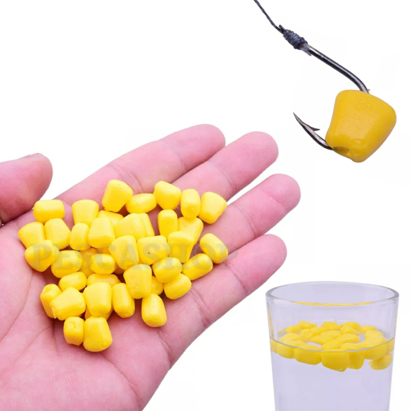 Milho Artificial para Pesca - 50 Unidades - Isca Artificial Soft - Super Realista - Pacu, Tambacu, Matrinxã
