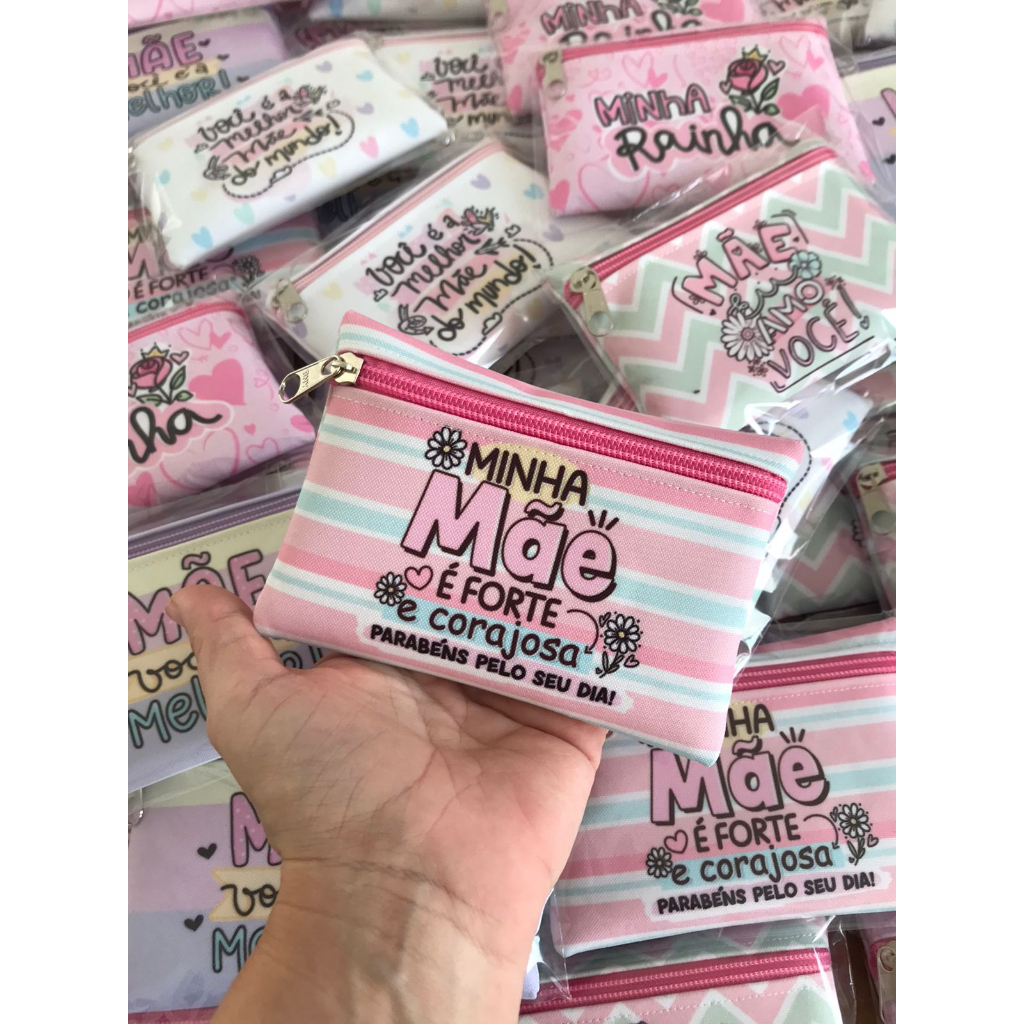 300 Porta Moedas Personalizados Lembrancinha Dia das Mães