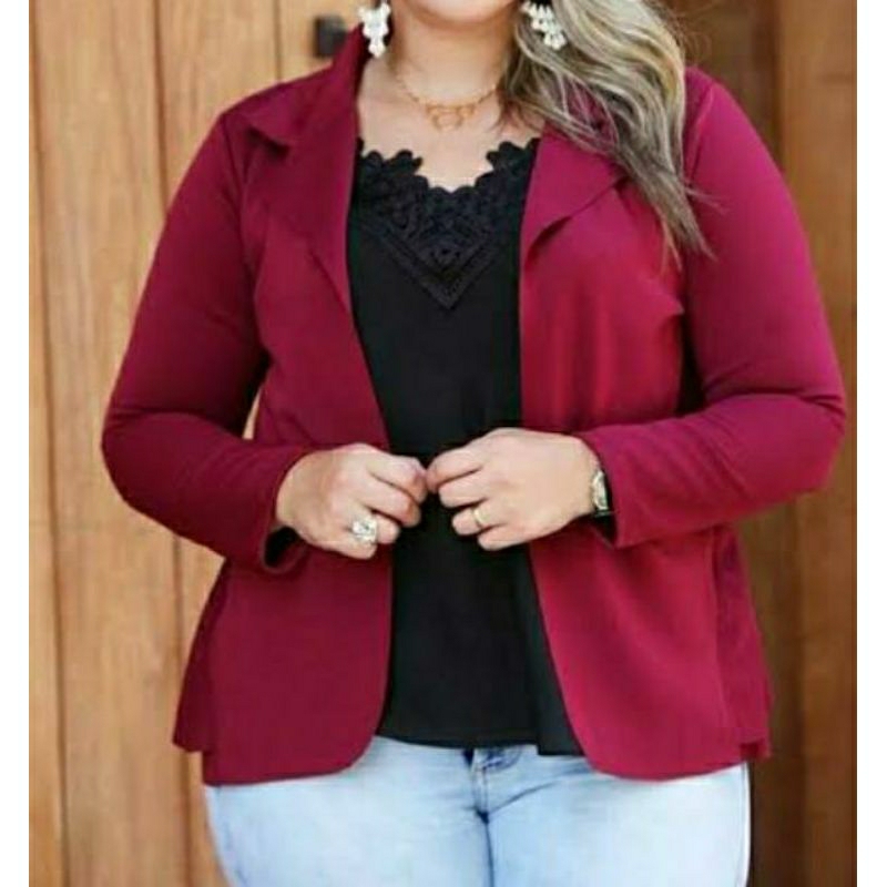 Blazer /Femenino/ Neopreme casaco CURTO PLUS  SIZE  M/G/GG/G1/G2/G3