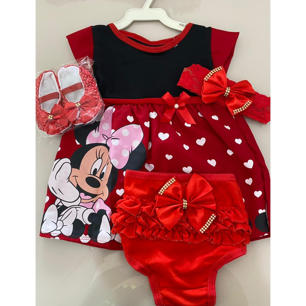 Kit Vestido 4 Peças de bebê