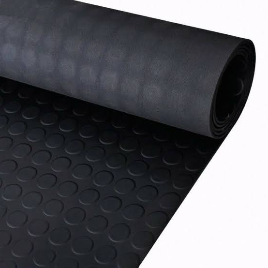 Piso Pastilhado Moeda Preto - Rolo De 50cm X 100cm