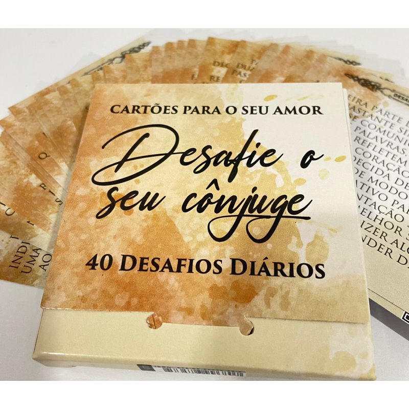 Livro Cartoes Desafio de amar - 40 Desafios