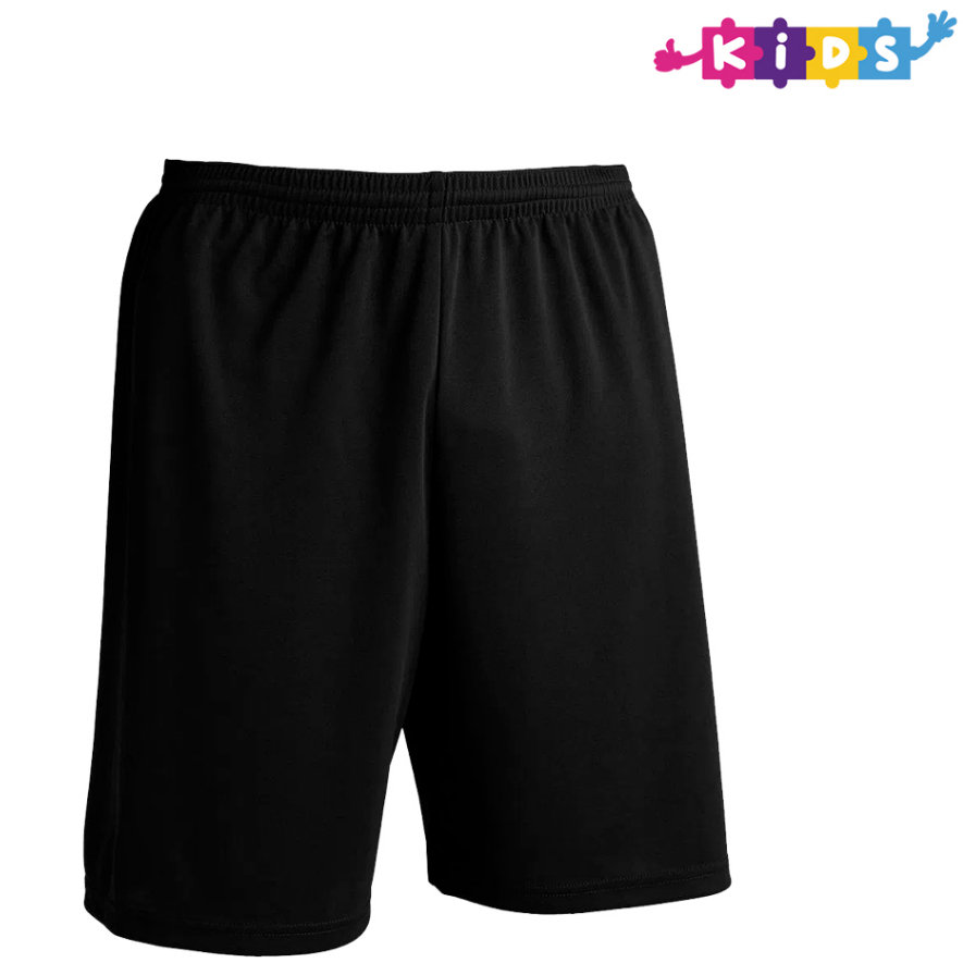 Shorts Infantil Calção Bermuda De Futebol Básico Liso Esportes em Dry Fit de Poliéster Kids Bombey