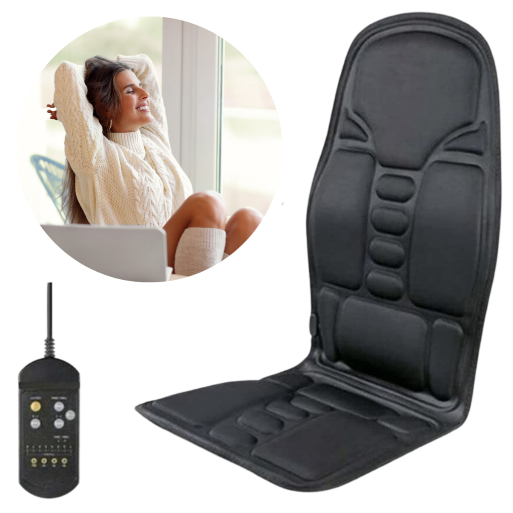 Assento Massageador De Lombar E Pescoço Almofada Cadeira De Massagem Banco Do Carro Para Escritório