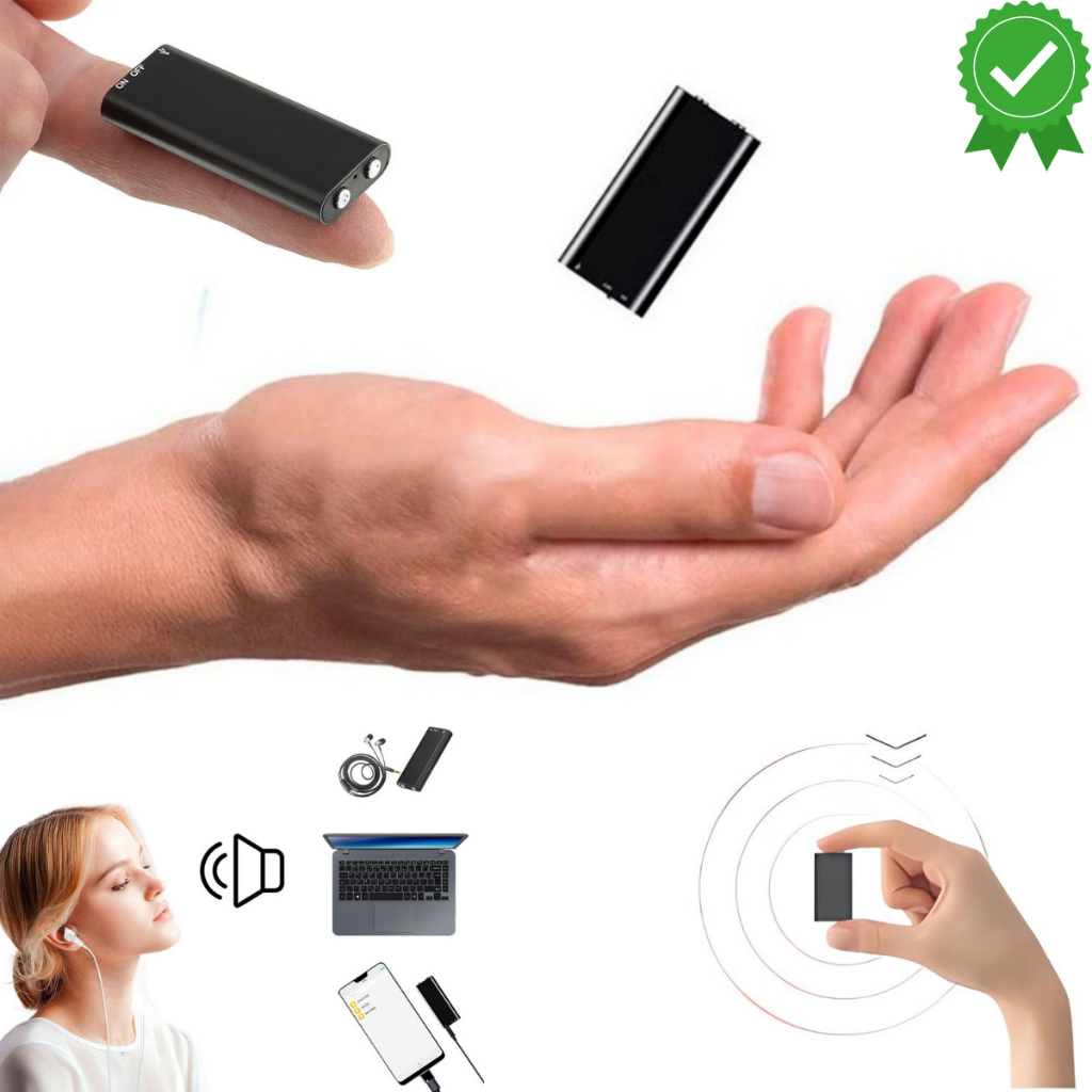 Gravador de Voz Mini/Micro Profissional Portátil com Mp3 Envio Imediato