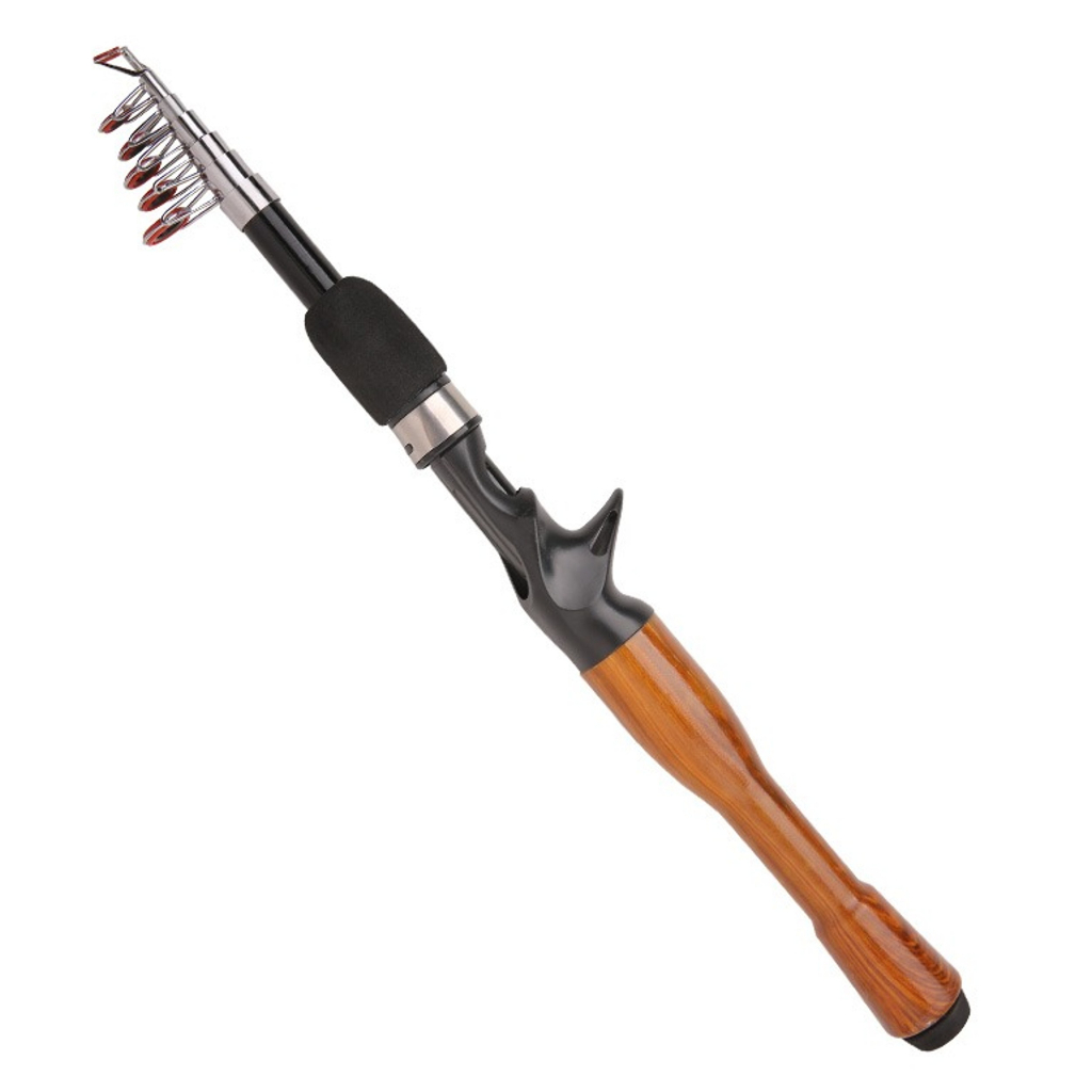 Vara de Pesca Telescópica para Carretilha ação rápida 20lb - 10kg Carbono 1,30m 1,60m 1,80m diversos tamanhos