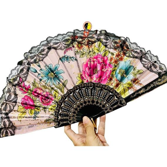 1-5 unidades Leque de mão chinês com Flores