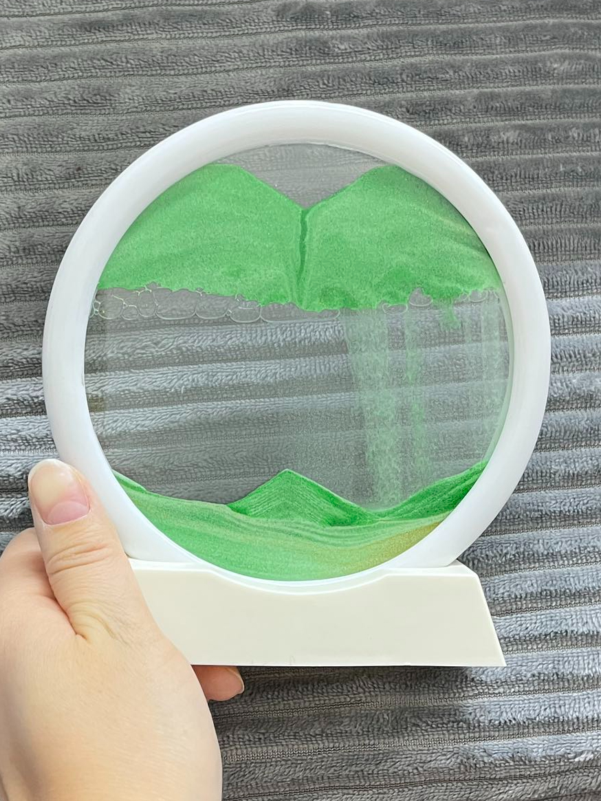 Ampulheta Duna 3D Vidro Moving Sandscape Areia Movediça 14.5CM