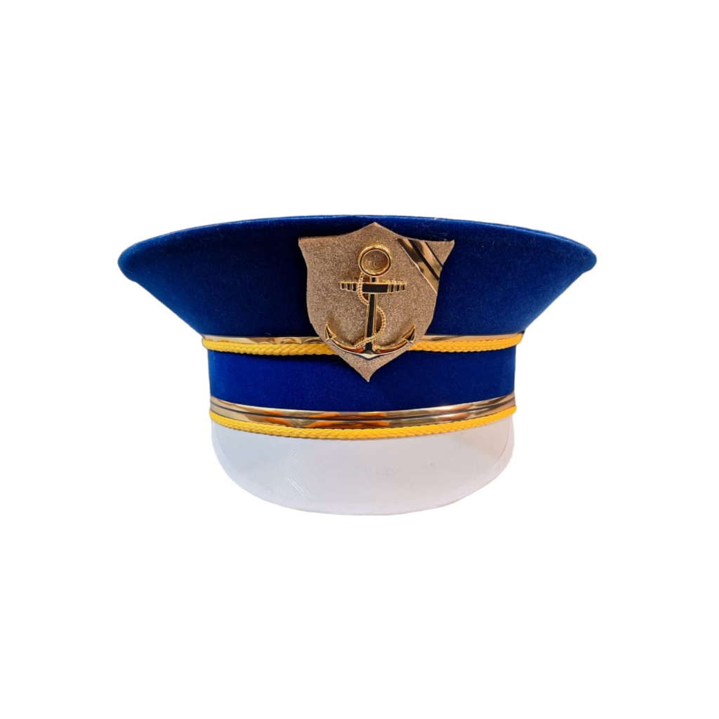 Quepe  Capitão Marinheiro Azul Luxo