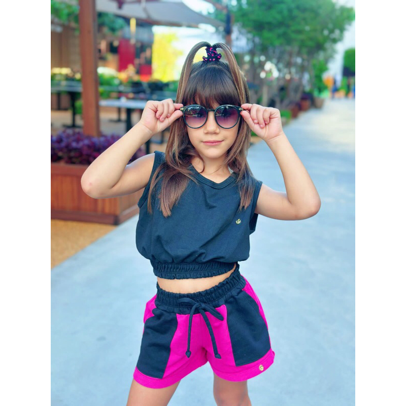 CONJUNTO INFANTIL MENINAS MOLETINHO VERÃO