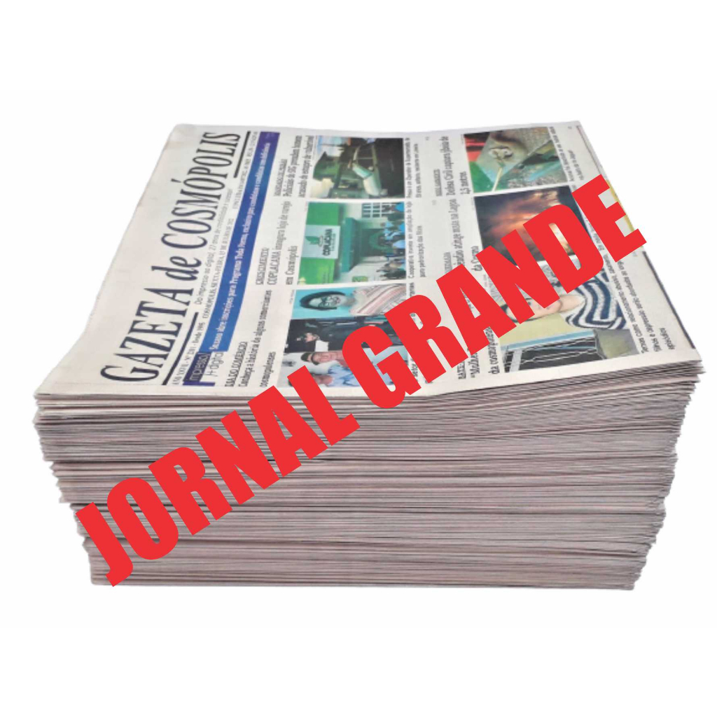 JORNAL GRANDE 56x63cm, Igual das bancas, SEM USO, LIMPO, ,  DIR. Ind.Gráfica,  Papel, Embrulho,