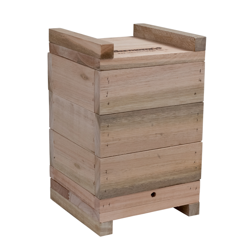 Caixa para Abelhas Sem Ferrão modelo INPA 15x15 3cm espessura Mirim Manduri Mandaçaia Em Eucalipto