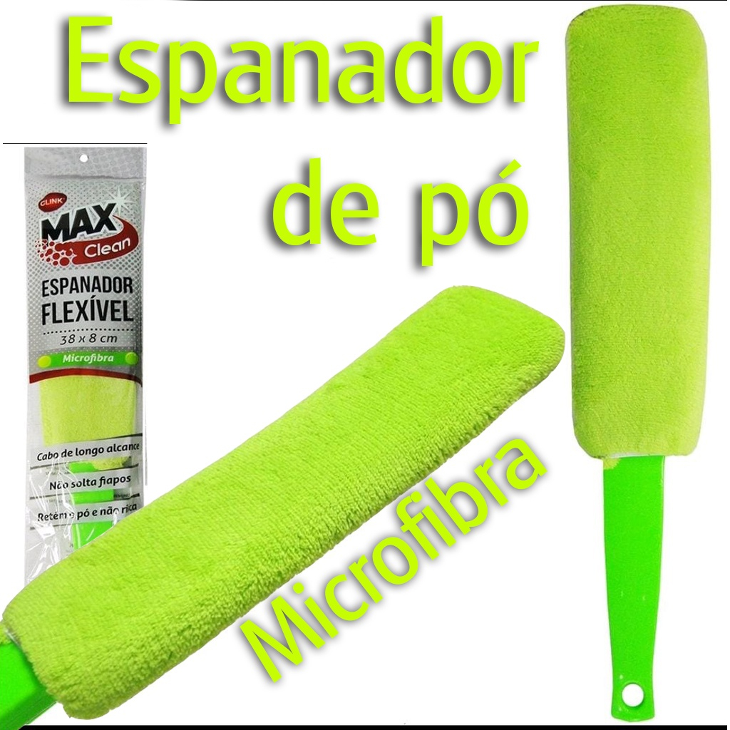 Espanador De Microfibra Flexivel Cabo Plastico Max Clean Clink